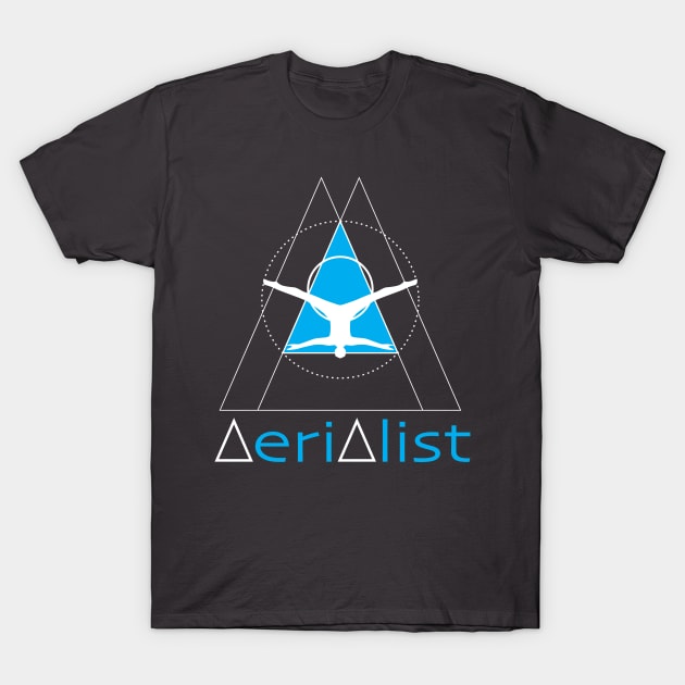 Aerialist Lyra Circus Tee Aerial Hoop design T-Shirt by DoctorWatsonDesigns